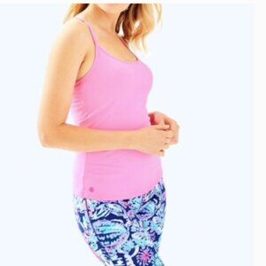 Lilly Pulitzer luxletic Bandy Bra tank in pink sunset size medium NWT